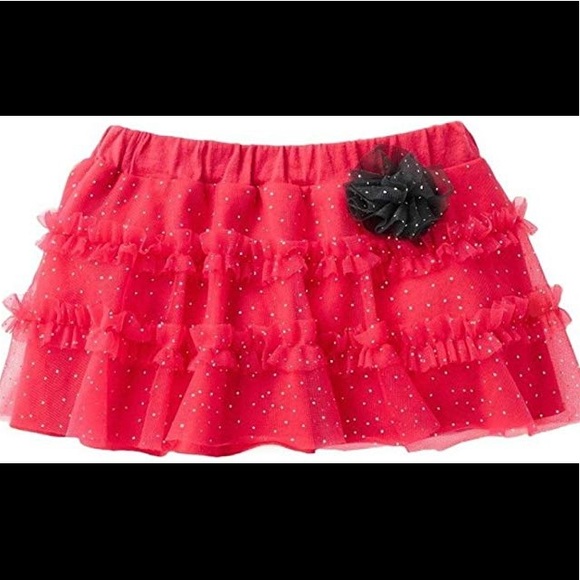 Baby Girls Ruffled Glitter Tulle Tutu Skirt Sz 9M - Picture 2 of 6